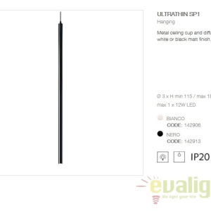 Pendul modern, iluminat LED ULTRATHIN SP1 Bianco 142906 66051 universul-luminii.ro