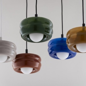 Pendul modern, Living, Hol, Scara, Sticla, Cobalt, TEVO 169081 universul-luminii.ro