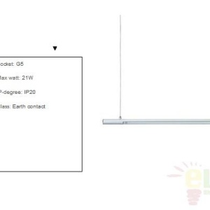 Pendul modern neon G5 21W Decoline 27526101NL 60391 universul-luminii.ro