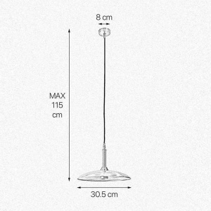 Pendul realizat manual din alama Elio 30cm - Img 3