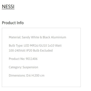 Pendul stil minimalist NESSI, NVL-9011406 246651 universul-luminii.ro