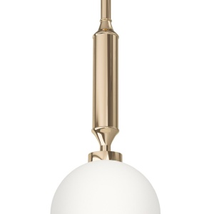 Pendul suspendat din metal auriu 43cm si glob sticla Ero I - Img 3