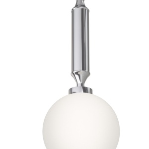 Pendul suspendat din metal crom 43cm si glob sticla Ero I - Img 4