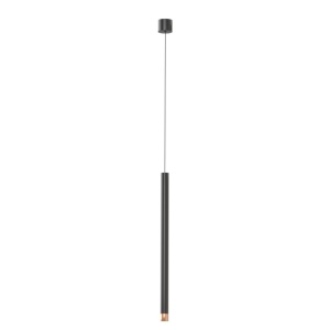 Pendul tubular stil minimalist QI Nero / Rose Gold 50