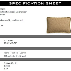 Perna design lux Kauai ambra rectangular 60x40cm - Img 3