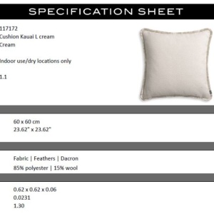 Perna design lux Kauai crem L 60x60cm - Img 3