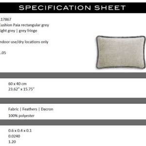 Perna design lux Paia gri rectangular 60x40cm - Img 4