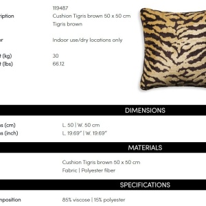 Perna design LUX Tigris L, 50x50cm - Img 6