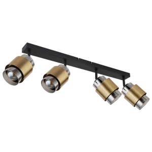 Plafoniera 4L design modern Milley negru, alama 134551 universul-luminii.ro