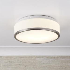 Plafoniera baie cu protectie IP44 Cheese 29cm, argintiu satinat 110681 universul-luminii.ro