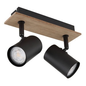 Plafoniera cu 2 Spoturi directionabile LINCA natur/negru 162181 universul-luminii.ro