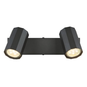Plafoniera cu 2 Spoturi directionabile metal negru JAMES 249061 universul-luminii.ro