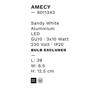 Plafoniera cu 3 spoturi Amecy alb 229271 universul-luminii.ro