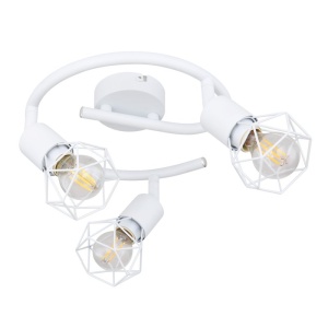 Plafoniera cu 3 spoturi design industrial XARA I alb 23cm 114141 universul-luminii.ro