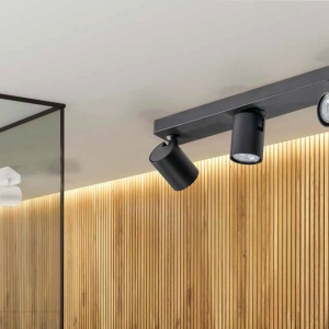 Plafoniera cu 3 spoturi directionabile de tavan/plafon EXO 3 neagra ZZ AZ3197 80651 universul-luminii.ro