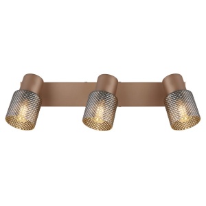 Plafoniera cu 3 Spoturi directionabile metal cafea SATELLA 249721 universul-luminii.ro