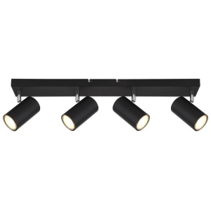 Plafoniera cu 4 spoturi directionabile design modern ROBBY negru mat 114201 universul-luminii.ro
