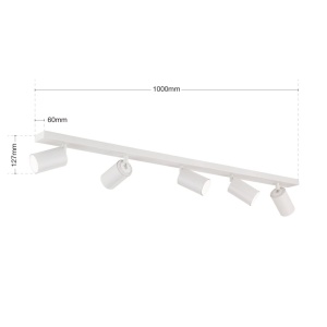 Plafoniera cu 5 Spoturi stil minimalist modern SEAN alba 235421 universul-luminii.ro