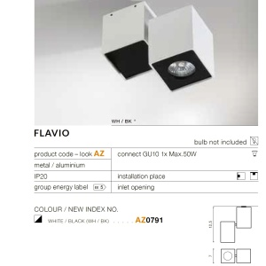 Plafoniera cu spot directionabil tavan/plafon FLAVIO 1 69991 universul-luminii.ro