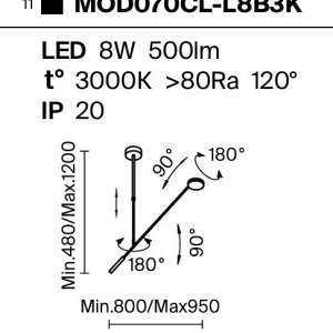 Plafoniera cu spot LED directionabil Fad 182451 universul-luminii.ro