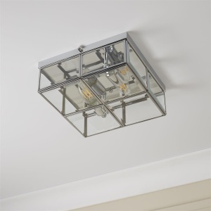 Plafoniera design decorativ Pisa 2L crom 140541 universul-luminii.ro