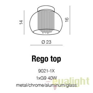 Plafoniera design elegant 23cm Rego Top - Img 2