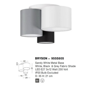 Plafoniera design modern BRYSON 214231 universul-luminii.ro
