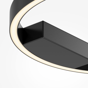 Plafoniera design modern LED Rim 40cm negru 595021 universul-luminii.ro