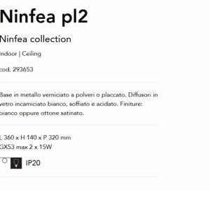 Plafoniera design modern Ninfea pl2 alama 119231 universul-luminii.ro