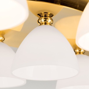 Plafoniera design modern OPALDESIGN 9L, auriu mat 241301 universul-luminii.ro