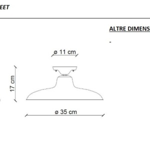 Plafoniera design retro realizata manual din ceramica B-W 126021 universul-luminii.ro