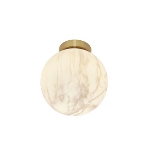 Plafoniera din sticla cu aspect de marmura Carrara 28cm