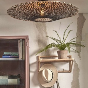 Plafoniera eco din bambus Kalimantan 87cm nat/bl 121011 universul-luminii.ro