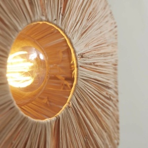 Plafoniera eco din rafie Panama octogon L, natur 222281 universul-luminii.ro
