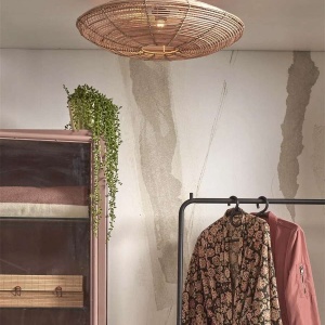 Plafoniera eco din ratan Tanami disc L, nat 213541 universul-luminii.ro