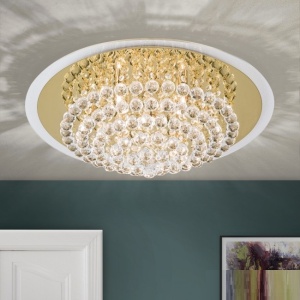 Plafoniera eleganta cristal K9 diam. 62cm Gloria DLU 2378/9/62 gold OR 179101 universul-luminii.ro