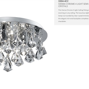 Plafoniera eleganta design modern Hanna 4L 3304-4CC SRT - Img 3