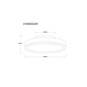 Plafoniera LED aluminiu argintiu, MDF gri DORO 45cm 590581 universul-luminii.ro