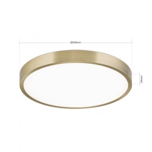 Plafoniera LED Bully 24cm Antique Brass 197091 universul-luminii.ro