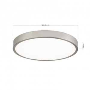 Plafoniera LED Bully 24cm satin chrome 197101 universul-luminii.ro