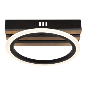 Plafoniera LED CCT BLEVINS riflaj MDF cu efect de lemn 620101 universul-luminii.ro