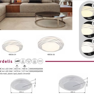 Plafoniera LED CCT FLORDELIS 48cm 593311 universul-luminii.ro