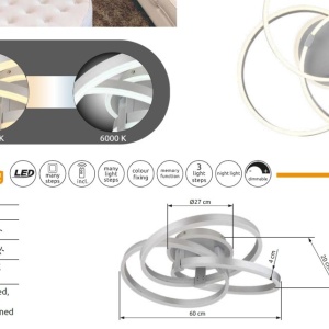 Plafoniera LED cu telecomanda HERWIG 240691 universul-luminii.ro