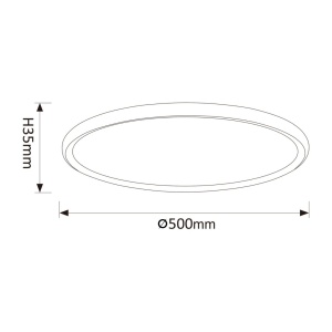 Plafoniera LED design circular DOBLE alb 50cm - Img 6