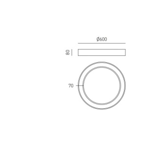 Plafoniera LED design circular FLOR 60cm alb, negru sau auriu 142371 universul-luminii.ro