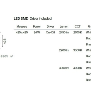 Plafoniera LED design circular GEMINI PL D042 ON-OFF NERO 4000K - Img 4