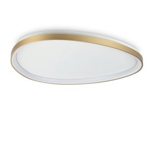 Plafoniera LED design circular GEMINI PL D081 ON-OFF OTTONE 4000K