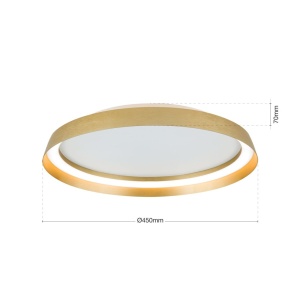 Plafoniera LED design circular MANTA D-45cm auriu mat - Img 9