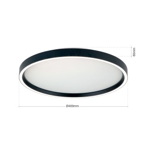 Plafoniera LED design circular MASCA D-40cm negru 233961 universul-luminii.ro