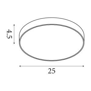 Plafoniera LED design circular Palma bronz 25cm - Img 5